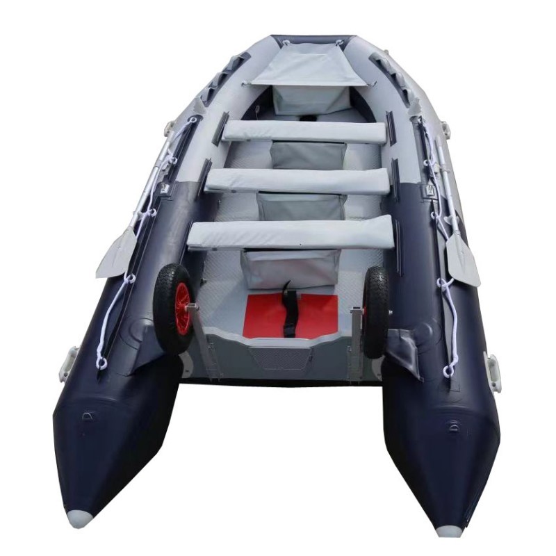 Black Single Kayak PVC Inflatable Fishing Boat with Electric Motor - China  Pontoon Boat and Fishing Boat price