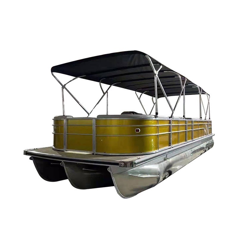 Aluminum Boat Factory Mini Aluminum Recreation Fishing Pontoon Boat with  Motor - China Pontoon Boat and Aluminum Pontoon Boat price
