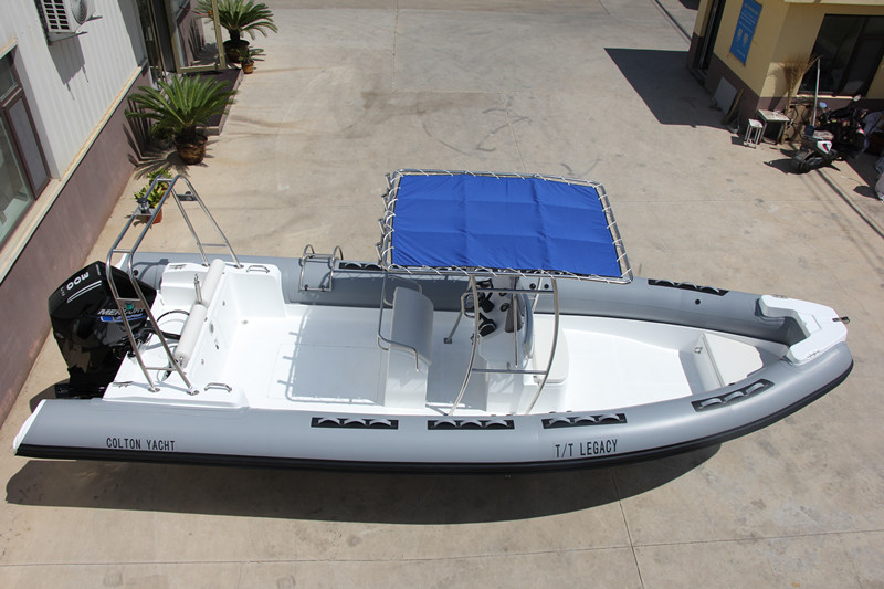 Top Quality 800cm Fiberglass RIB Boat from Coltonyacht